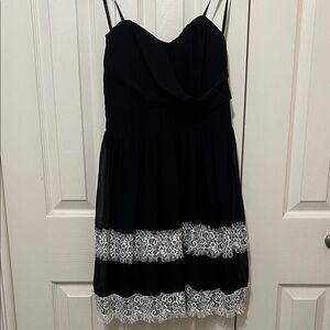 B Darlin Black Dress with White Accents